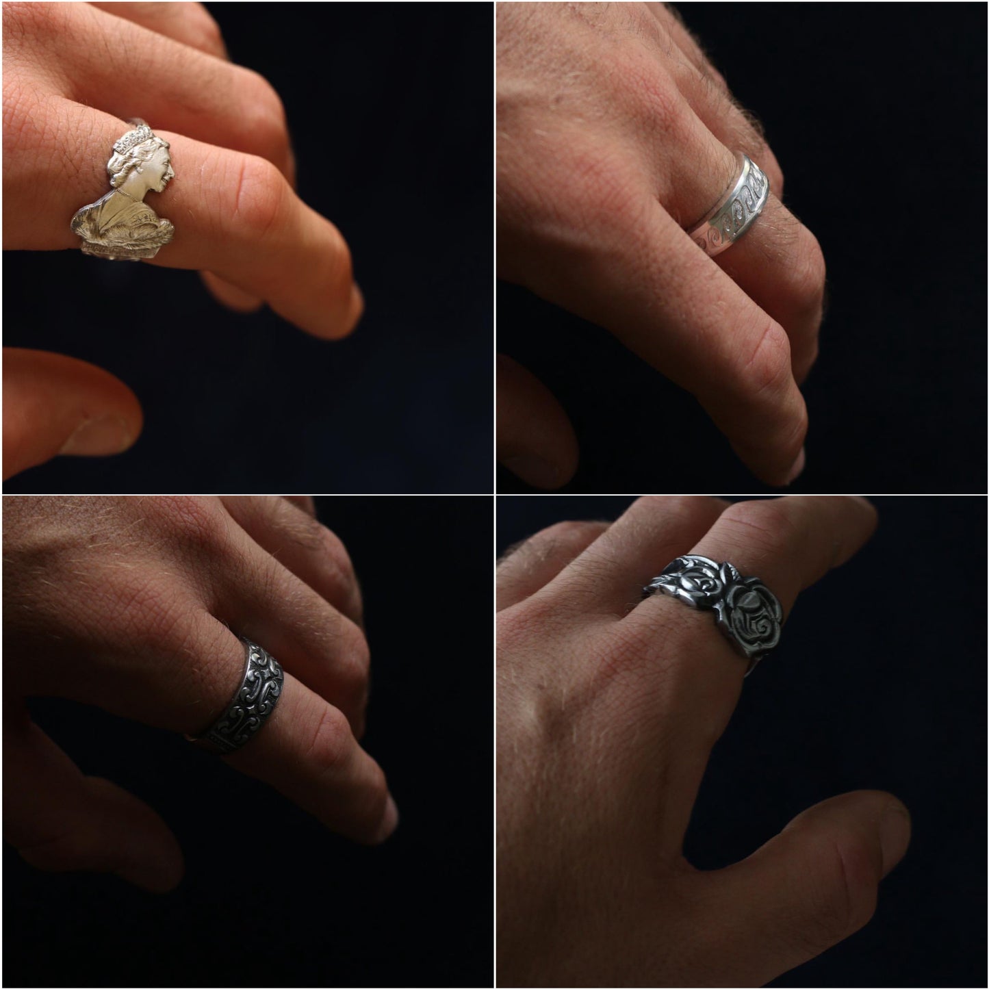 Vintage Silver Thick Mystery Ring