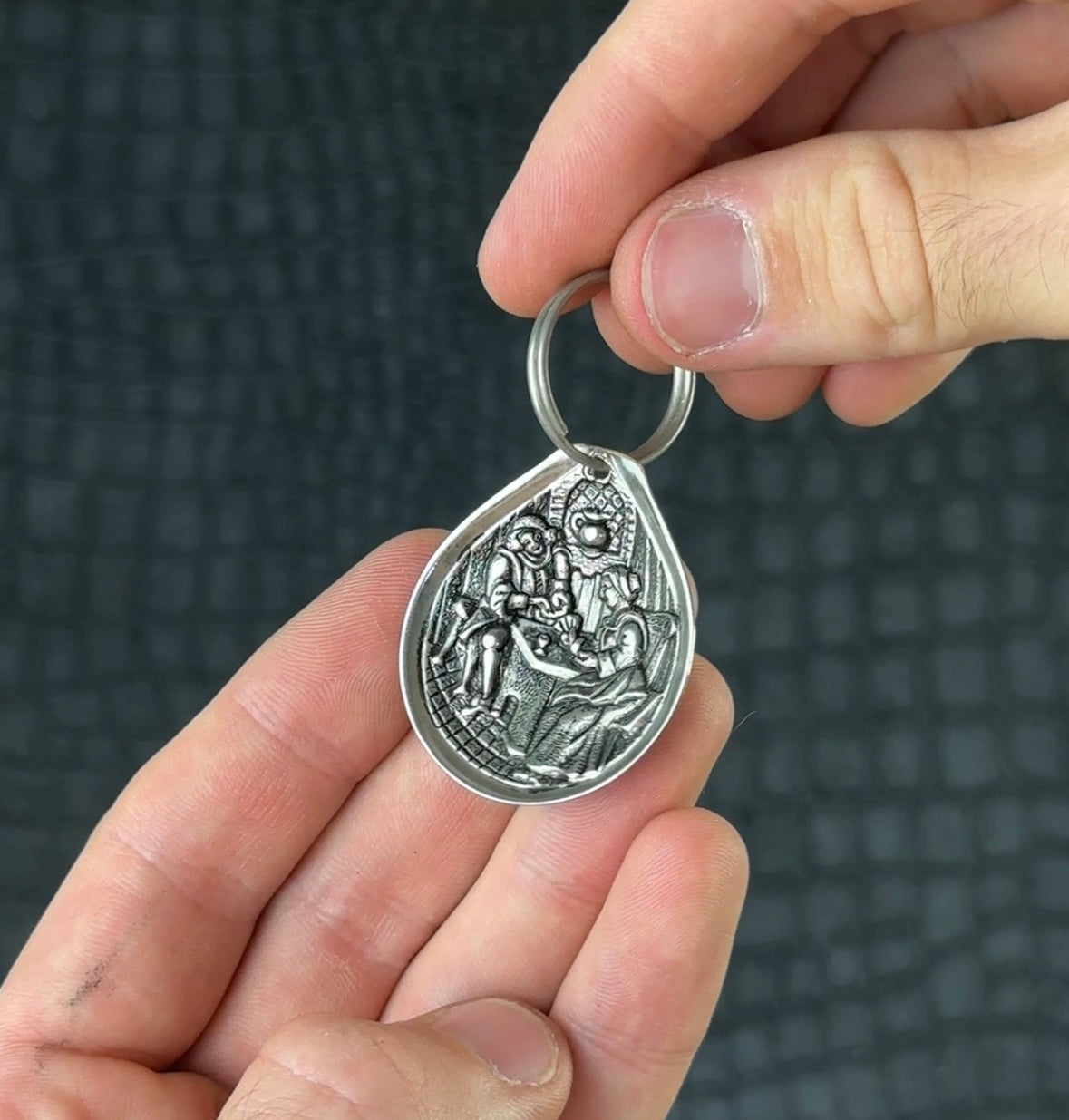 Vintage Silver Mystery Ring With Pendant