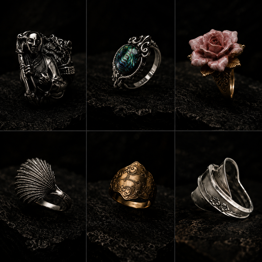Statement Silver Mystery Ring